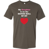 My Daughter is on the HONOR ROLL of my HEART - Mens - On Dark - Front