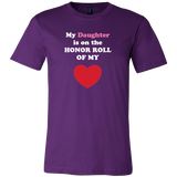 My Daughter is on the HONOR ROLL of my HEART - Mens - On Dark - Front