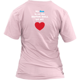 My Son is on the HONOR ROLL of my HEART - Womens V-neck- On Dark - BACK