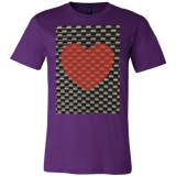 Red Heart on Metal Pattern - Mens - Front