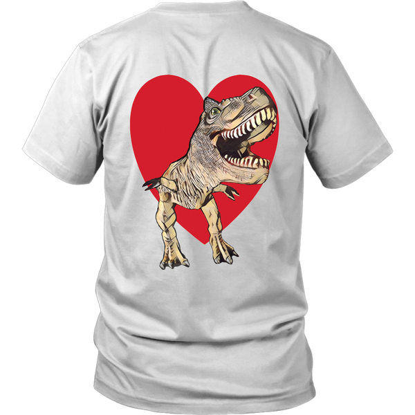 T-Rex with Heart- Unisex - On BACK