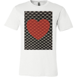 Red Heart on Metal Pattern - Mens - Front